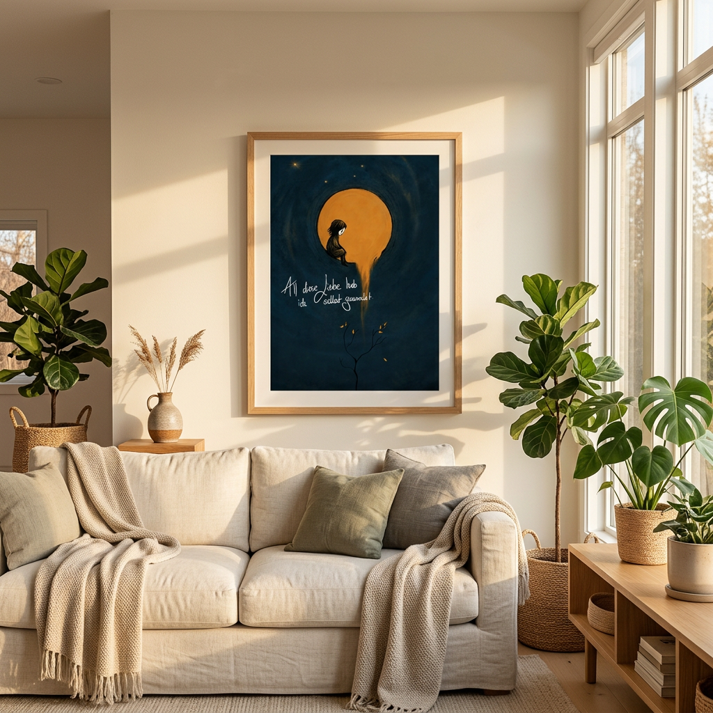 Kunstdruck „Mondmädchen“ – Limited Edition – Bild 3